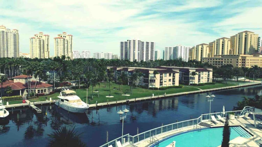 river-with-buildings-background